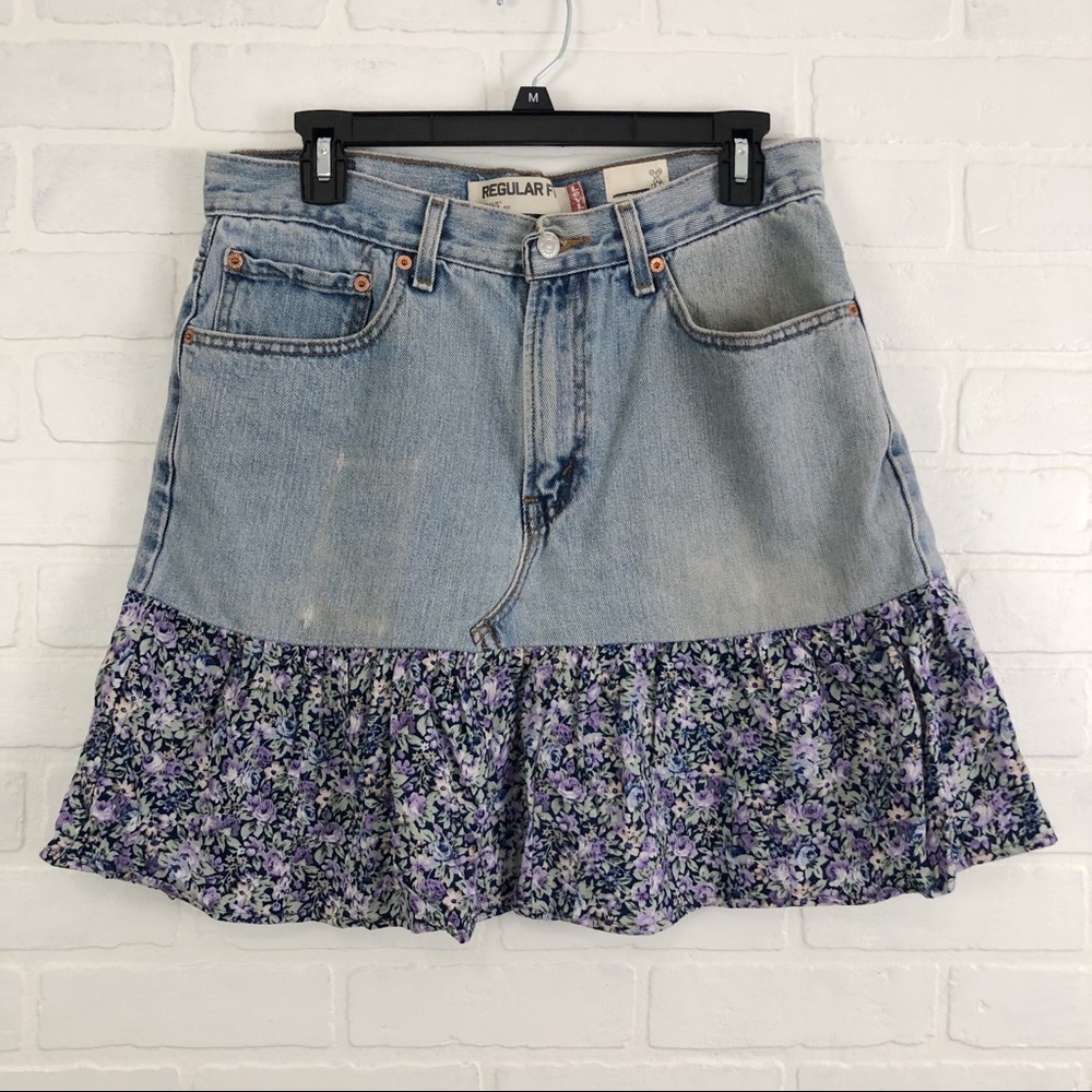 Levi’s urban renewal ruffle trim skirt